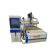 Machine de fraisage CNC à commande numérique ATC Smartech pour la fabrication de meubles, systèmes de contrôle NC Studio Mach3 Siemens Syntec, moteur servo, pompe
