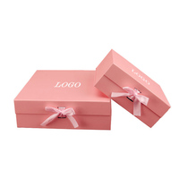 Custom Handmade Logo Recycled Cardboard Packaging Magnetic Closure Black Foldable Paper Gift Boxes for Shoe Clothes