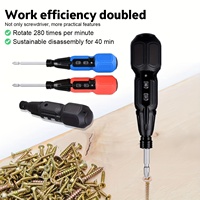 Tournevis électrique manuel intégré, petit tournevis électrique rechargeable à poignée droite 3,7 V