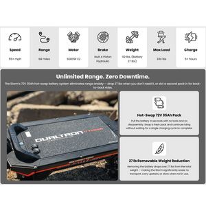 72V 35Ah Original Minimotors <span class=keywords><strong>Dualtron</strong></span> <span class=keywords><strong>Dualtron</strong></span> New Storm 90 km/h Vitesse maximale Freins hydrauliques Nutt à 4 pistons Charge maximale de 330 lb - Product Image 2