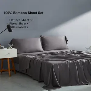 Set di biancheria da letto geometrica in tessuto 100% di bambù morbido tessuto tessile per la casa