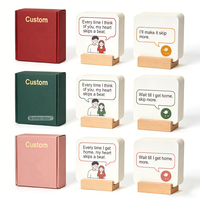 Cartes de jeu de conversation pour couples imprimées sur mesure, impression de haute qualité, jeu de cartes en papier émotionnel pour couples avec support