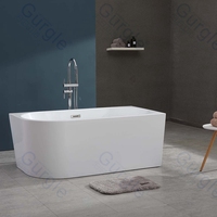 Baignoire d'angle en acrylique CE cUPC 1700 MM baignoire autoportante en acrylique, baignoire d'angle gauche droite mur arrière baignoires autoportantes