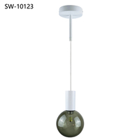Luminaire suspendu en verre soufflé LED doré en métal de style nordique moderne rond minimaliste G9 pour hôtel, décoration, restaurant, lustre