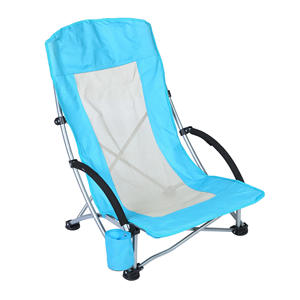 Asientos Bajos para Playa al Aire Libre + 20 °   Silla de Playa Plegable Reclinable con Reposabrazos Acolchados de Espuma, Portavasos y Bolsa de Transporte, Capacidad de Peso de 300 LBS - Product Image 2