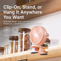 Nouveau modèle K6 – Mini ventilateur silencieux portable USB pour bureau, dortoir, poussette, double batterie, autonomie longue durée