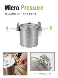 CLS marmite de cuisson extérieure bouilloire en acier inoxydable 304 marmite suspendue extérieure marmite de <span class=keywords><strong>camping</strong></span> - Product Image 4