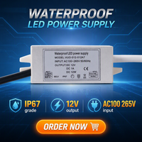 Alimentation LED Miniature Étanche IP67 6W 12W 15W AC 110V-265V vers DC 12V 24V avec Certifications SAA CE pour Module LED
