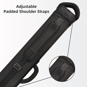 Bolsa de transporte para tacos de billar <span class=keywords><strong>Crical</strong></span>, para 2 culatas y 4 flechas, protectora, con estuche de cuero PU, negra, soporte para tacos - Product Image 6