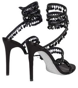 ใหม่จี้คริสตัล<span class=keywords><strong>อเมริกัน</strong></span><span class=keywords><strong>รอง</strong></span>เท้าแตะซาตินส้นสูงผู้หญิงรูปงูม้วนประดับพลอยเทียมพู่ตกแต่งแบบสลิปออนเซ็กซี่ - Product Image 3