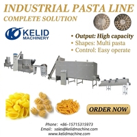Ligne de production de pâtes industrielle KELID à haute efficacité, entièrement automatique, avec contrôle PLC continu, grande capacité personnalisée, 380V, garantie 1 an