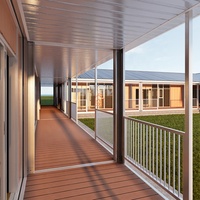 Maison conteneur en acier préfabriquée détachable à faible coût, bâtiment modulaire préfabriqué mobile en kit pour hôtel et dortoir