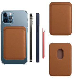 Premium-Qualität Farbiges PU-Leder Starkes Magnetisches Kartenetui mit Kartenfach für iPhone-Handyhüllen - Product Image 6