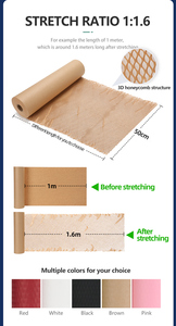 50cm * 100M Đen Trắng nâu kraft bọc tổ ong Giấy bảo vệ đệm tùy chỉnh điền đệm bao bì CuộN - Product Image 3