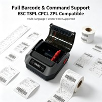 Imprimante thermique portable sans fil 203 DPI pour reçus et étiquettes, 80 mm, Android, avec interface USB + BT, en stock, garantie 1 an