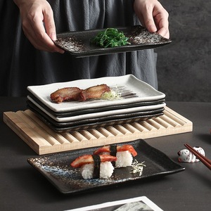 Assiette en céramique japonaise <span class=keywords><strong>de</strong></span> style Japandi, grande, multi-usages, créative, écologique, pour la cuisine et les sushis - Product Image 3