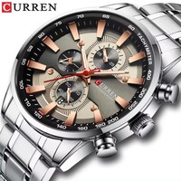 Jam Tangan Pria CURREN 8351 Baru, 6 Jarum, Quartz, Bisnis, Mewah, Baja Anti Karat, Kalender, untuk Pria, Reloj