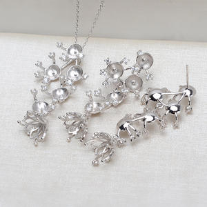 Wenchi Accesorios DIY para Mujer, Colgante de Perlas Barrocas de Plata S925 de 8mm, 10 Perlas con Soporte de Aire, Componentes para Joyería - Product Image 2