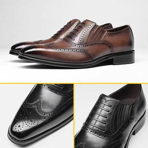 Último producto: zapatos formales para hombre: zapatos de cuero Oxford de negocios antideslizantes de alta calidad en fiestas de hombre a precio al por mayor - Product Image 5