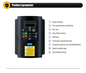 インバータ2.2KW 10A 50 ~ 60Hz周波数コンバータVFD <span class=keywords><strong>110V</strong></span> <span class=keywords><strong>220V</strong></span>単相3相<span class=keywords><strong>110V</strong></span>スピンドル - Product Image 3