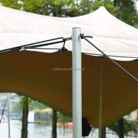 Tente de réception BABERY en toile extensible, imperméable et résistante au vent, pour événements extérieurs, mariages et complexes hôteliers