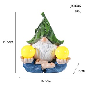 Decoración de Halloween jardín Elf estatua decoración lámpara Solar Gnome modelo al aire libre <span class=keywords><strong>duende</strong></span> resina decoración artesanía sin rostro enano estatuas - Product Image 6