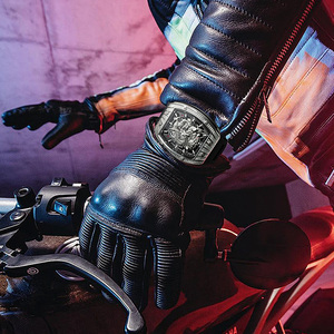 I&W 카니발 럭셔리 속이 빈 토노형 케이스 고무 스트랩 비즈니스 패션 기계식 시계 (남성용, 포인터 다이얼) - Product Image 6