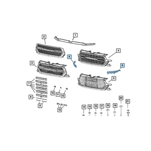 Grille Trim <b>Strips</b> For 2021-2023 RAM 1500 TRX Part Number 68444267AD 68444266AD <b>Plastic</b> Decorative Plate - Product Image 4