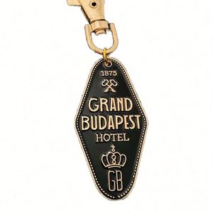 Hot Sales Promotion Metal Plain Black Key Chains Custom Sublimation Gilding Keytag Designer Hotel Motel Keychain - Product Image 1