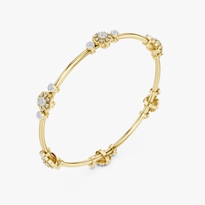 Premium Quality Diamond Bracelet In <b>Solid</b> <b>Gold</b> With Brilliant Cut Diamonds For Ladies Daily And Occasion Wear Available For Sale - Product Image 3