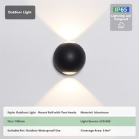 Lámpara de Pared LED Moderna de Tres Direcciones, Impermeable, de Aluminio, Decorativa para Exteriores, para Porche de Villa