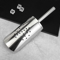 Pelle à glace professionnelle grande capacité en acier inoxydable avec trous de drainage pour bar, restaurant, congélateur et service alimentaire