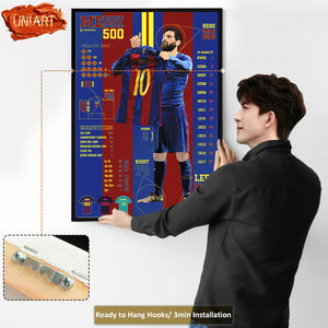 Impresión en Lienzo Brillante con Marco <span class=keywords><strong>de</strong></span> Aluminio al por Mayor, Pintura Decorativa <span class=keywords><strong>de</strong></span> Pared <span class=keywords><strong>de</strong></span> <span class=keywords><strong>Messi</strong></span>, Póster <span class=keywords><strong>de</strong></span> Porcelana Cristalina, <span class=keywords><strong>Cuadro</strong></span> <span class=keywords><strong>Decorativo</strong></span> <span class=keywords><strong>de</strong></span> Pared <span class=keywords><strong>de</strong></span> Jugador <span class=keywords><strong>de</strong></span> Fútbol - Product Image 4