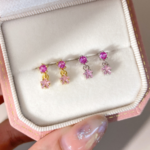Minimalist Jewelry CZ <b>Earrings</b> 18K Gold Plated Multi Color Zircon Star Studs <b>Earrings</b> for Women - Product Image 5