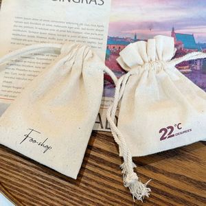 Factory Price Customized Natural Color Drawstring Jewelry Pouch for Craft Stickers Photo <b>Frame</b>-Versatile Gift Candle Bag - Product Image 4