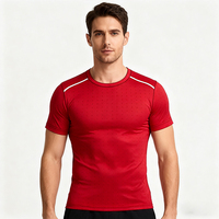 T-shirt de compression athlétique ajusté sur mesure pour homme, à séchage rapide, pour la course à pied, le fitness, la salle de sport, le sport, les entraînements
