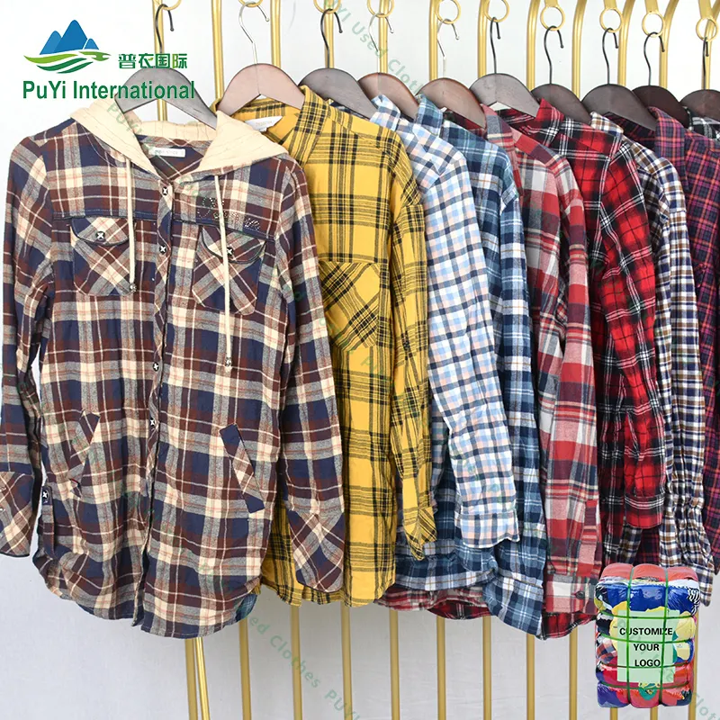 wholesale plaid shirts long sleeve bale of clothes mixed used clothing used clothes from korea bales