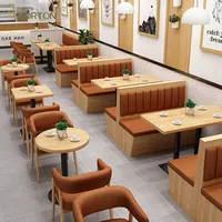 नई प्रवृत्ति वाणिज्यिक रेस्तरां होटल कैफे मेज और कुर्सी सेट रेस्तरां कुर्सियों धातु वाणिज्यिक रेस्तरां बूथ सोफा सेट