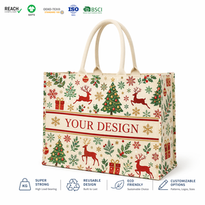 Bolsas de Compras de Lona Ecológicas con Logotipo Personalizado de Alta Calidad, con Asas de Cuerda de Algodón, para Uso Diario, Personalizadas y DIY - Product Image 2