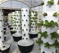 Nouveau système de jardinage vertical hydroponique à LED pour la culture en serre intérieure avec composant de pompe central