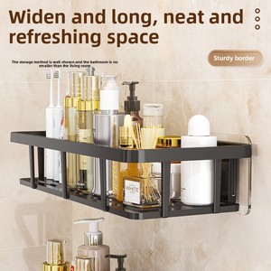 Cao Cấp Nhựa Duy Nhất Tầng Treo Tường Phòng Tắm Lưu Trữ Giá Không Khoan Nhà Vệ Sinh Nhà Vệ Sinh Kệ Đứng Cho Phòng Khách - Product Image 3