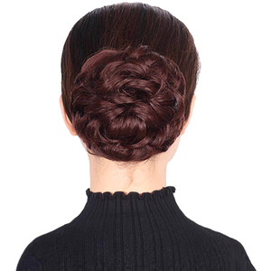 Peluca estilo Cheongsam con moño, color de cabello natural, para cualquier forma de rostro, alambre resistente a altas temperaturas, tratamiento manual JDH01 - Product Image 2