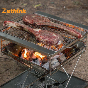 เตาบาร์บีคิวพับได้สแตนเลสหนาสำหรับตั้งแคมป์กลางแจ้ง รุ่น ZT--044-02 ขายดี - Product Image 4