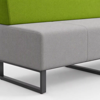 Ensemble de canapés modernes en tissu convertible multifonctionnel pour le bureau, le bureau à domicile, l'atelier et l'école