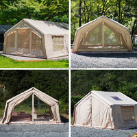 Grande tente gonflable personnalisée pour le camping en plein air, quatre saisons, avec trois pièces