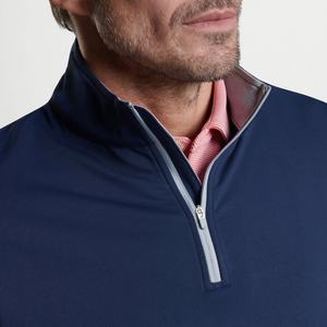 Nuevas llegadas: Polo de manga corta con cremallera de un cuarto para hombre, elástico, ajustado, para golf, modelo 14 - Product Image 3