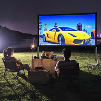 Écran de Projection Portable Professionnel 120 Pouces HD, Écran Avant/Arrière pour Films Intérieur/Extérieur Home Cinéma 16:9 4K