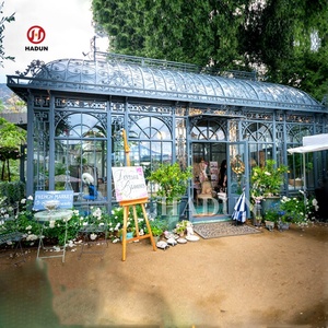 Decoración de jardín al aire libre Sun Room Orangery Hierro forjado Gazebo grande para la venta - Product Image 4
