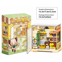 Nouvelle maison miniature à construire soi-même, puzzle 3D, ensemble de maison de poupée, scènes quotidiennes miniatures, miniatures avec éclairage LED, modèle de maison miniature