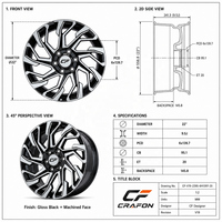 Jantes forgées usinées CNC CF 18 20 22 pouces 6x139.7 5x150 PCD compatibles Lexus LX600 LX570 LX450d moyeu ODM
